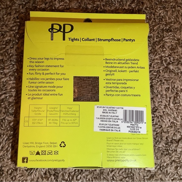 Pretty Polly mesh wave tights, color nude, One Size - Picture 5 of 12